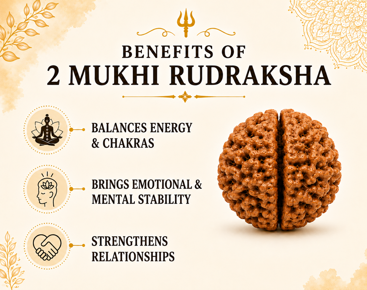 2 Mukhi Rudraksha (Nepal Origin)